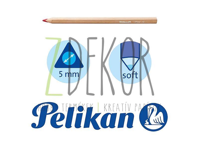 Színes ceruza készlet - Pelikan (Herlitz) háromszög vastag 12db-os - Image 2
