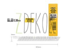 Olfa 9 mm Penge Standard rozsdamentes 50db-os AB-50-S